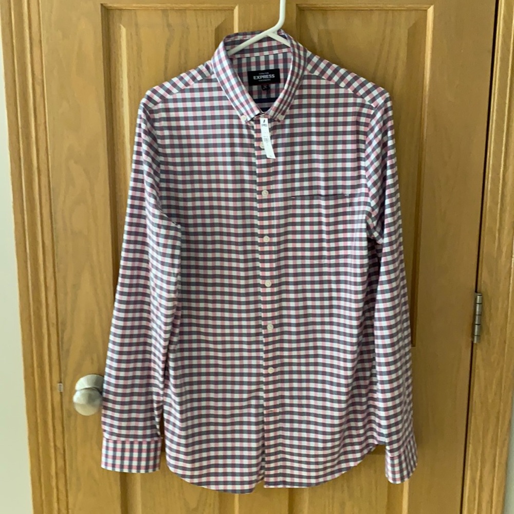 Men’s Express extra slim performance button down